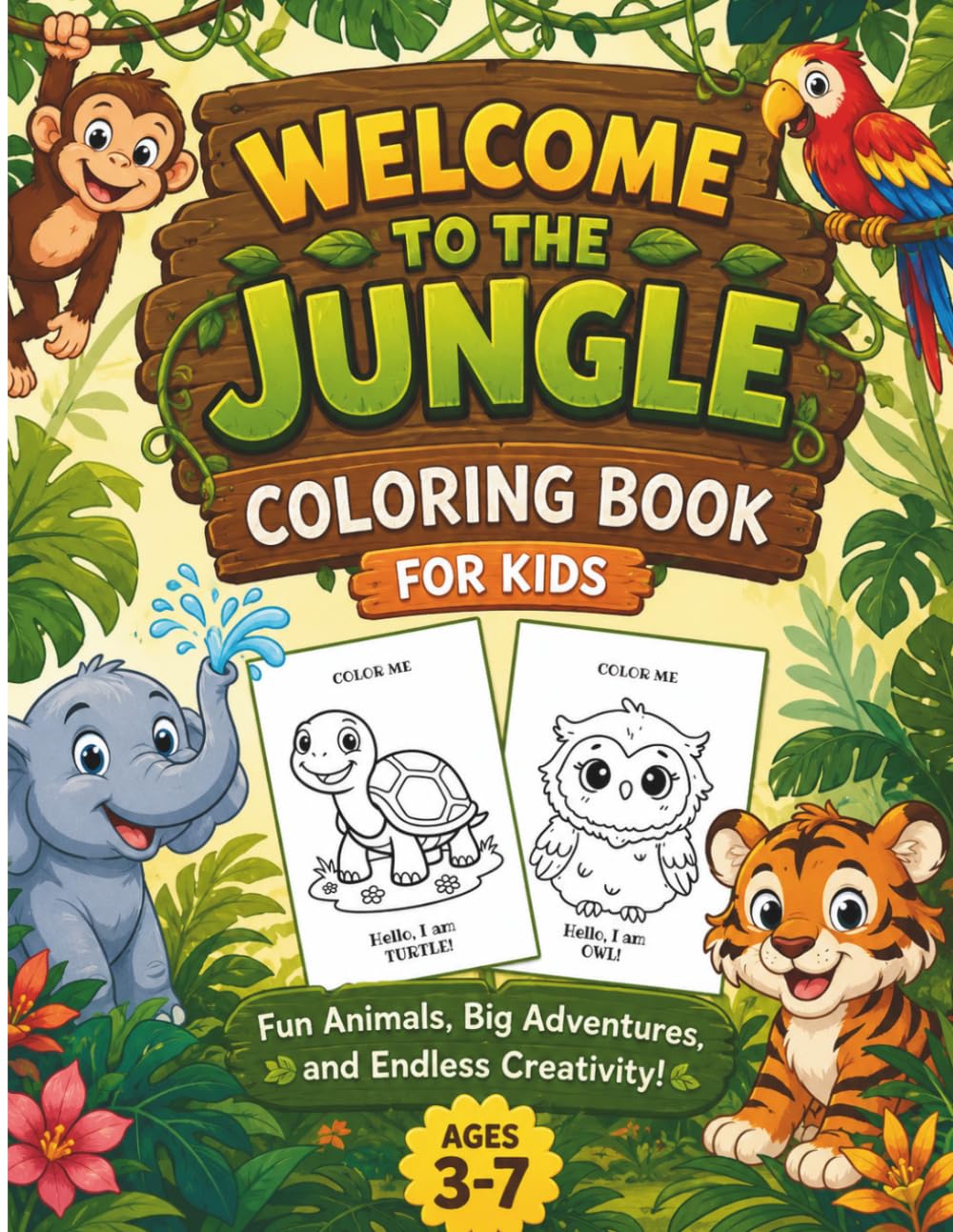 Welcome to the Jungle: Coloring Book for Kids