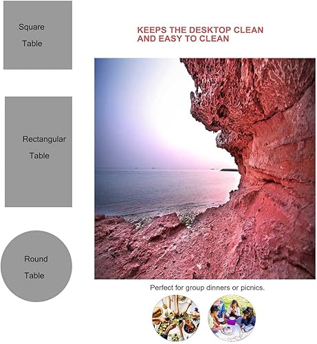 Vista 56 de K679 Galaxy Mantel Redondo para Mesa De 4 Sillas Mantel al Aire Libre Para Cocina Comedor Fiesta 30 X 30 Pulgadas