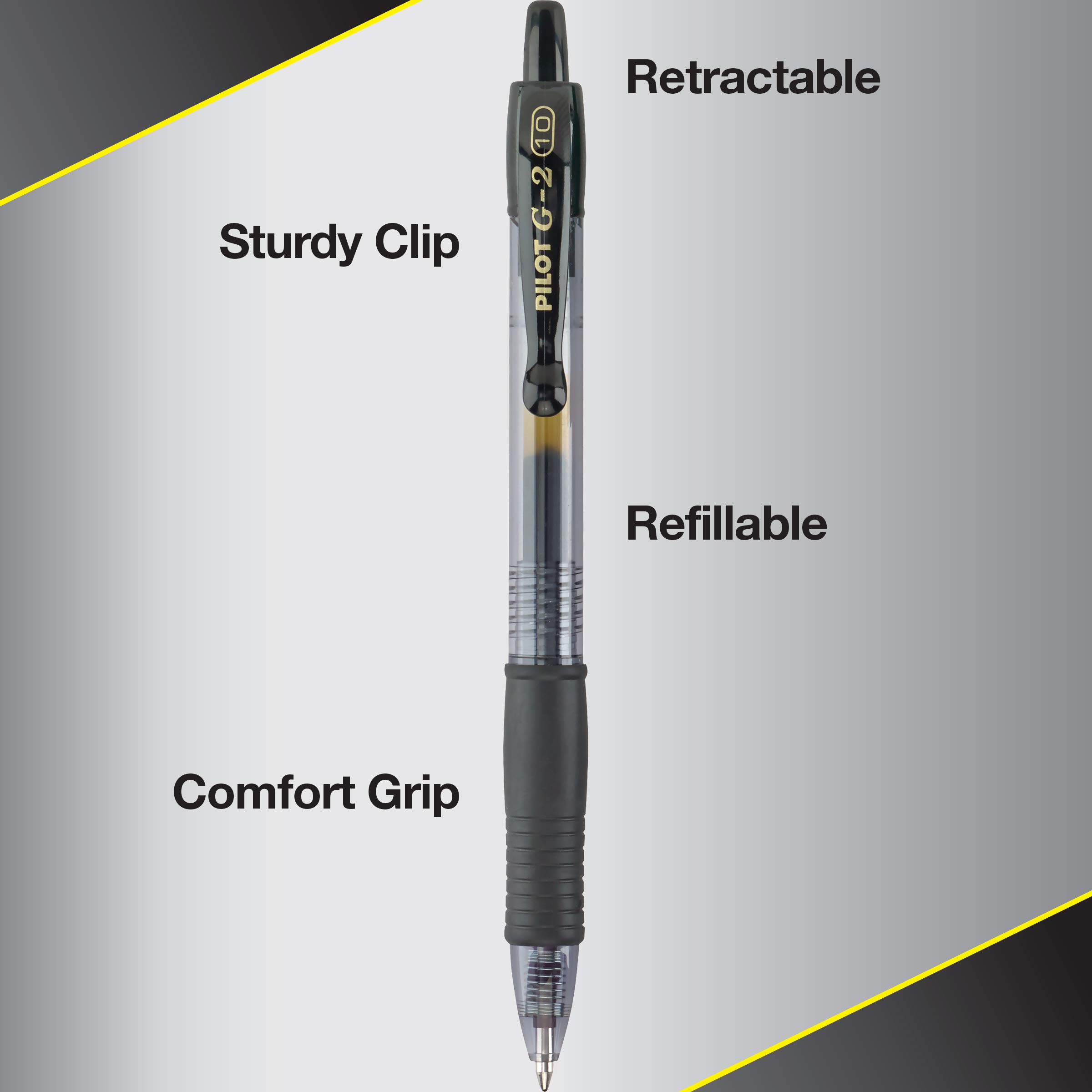PILOT G2 Premium Refillable & Retractable Rolling Ball Gel Pens, Bold