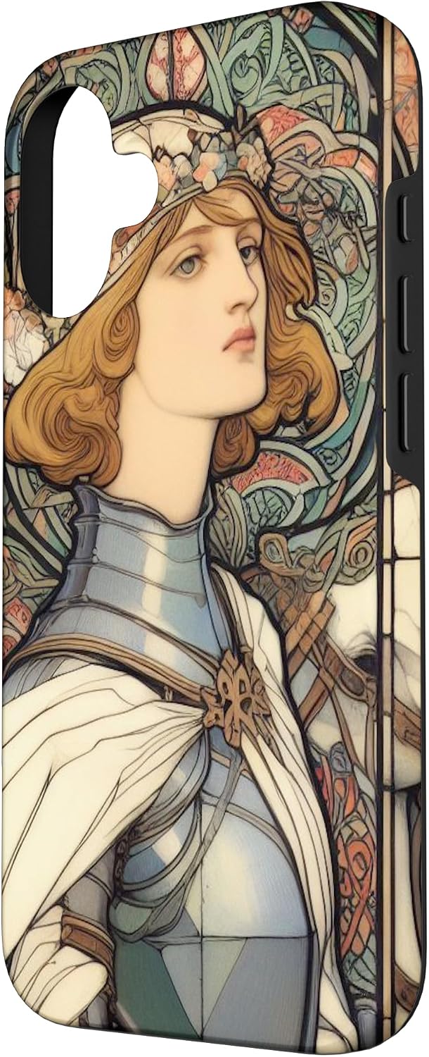 Joan of Arc - Art Nouveau Stained Glass Window Style Case for iPhone 16