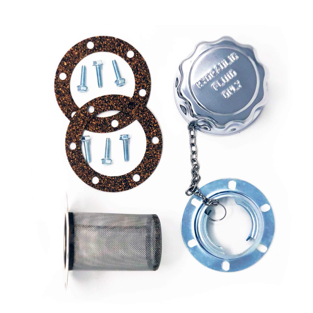 Bolt-On Silver Hydraulic Tank Cap for Trucks