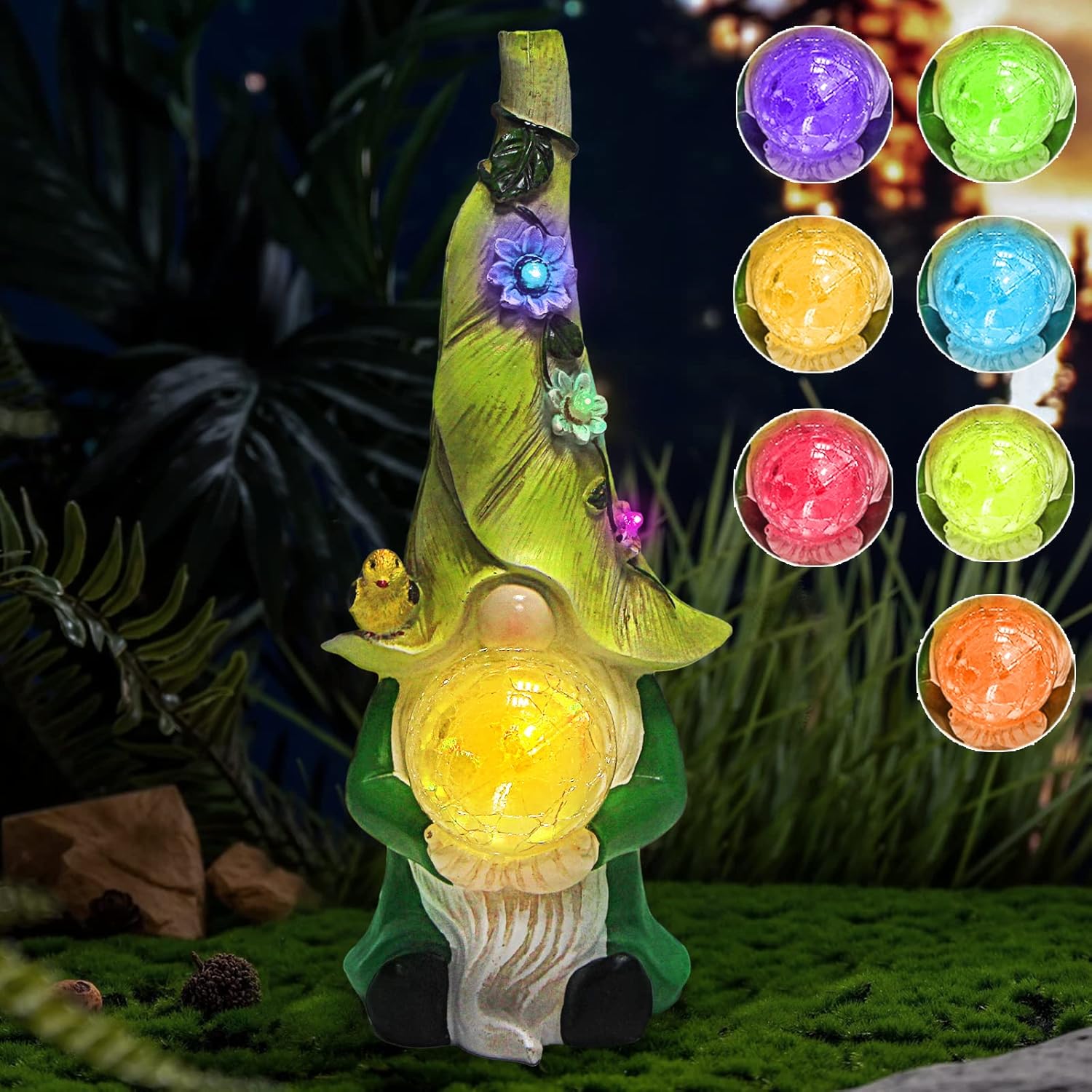 Sinhra Garden Gnome Statue 11.6” Resin Gnome Figurine