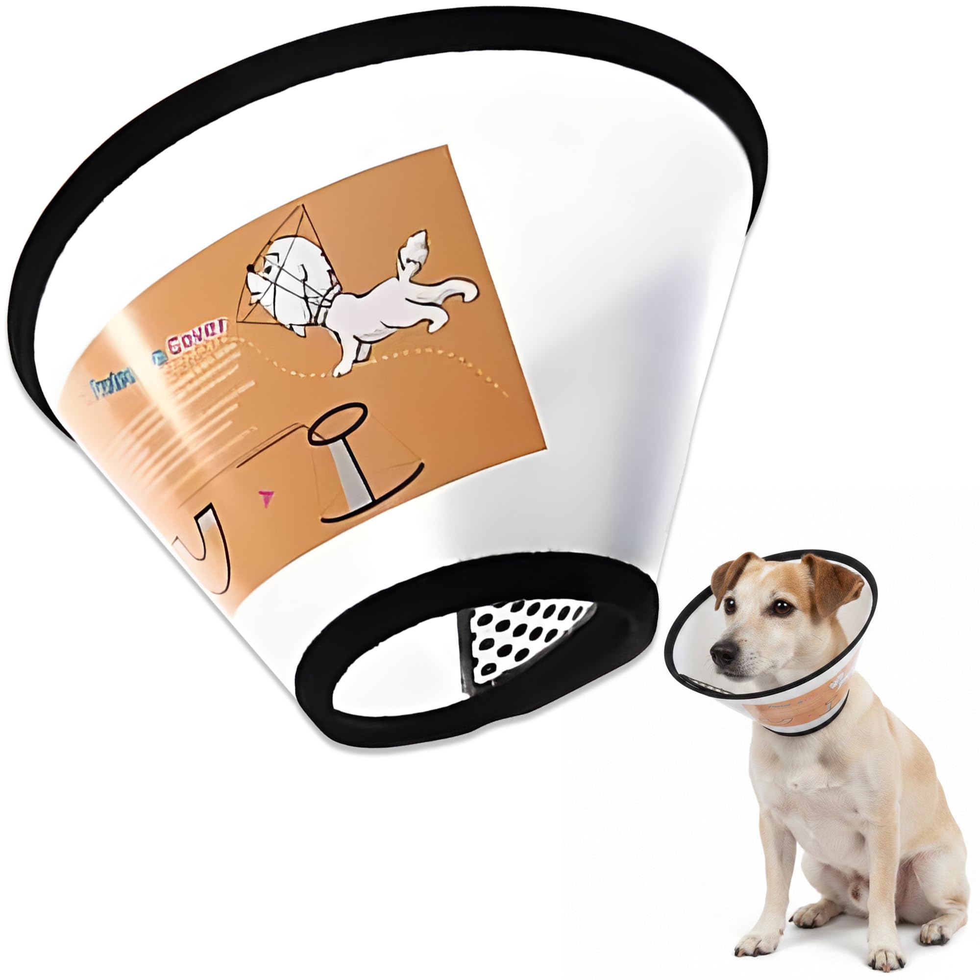 1PCS Cat Cone for Cats 6-10 lbs, Lightweight Recovery Collar After Surgery, Adjustable Elizabethan Collar to Stop Licking & Biting, Waterproof for Wound Care & Grooming