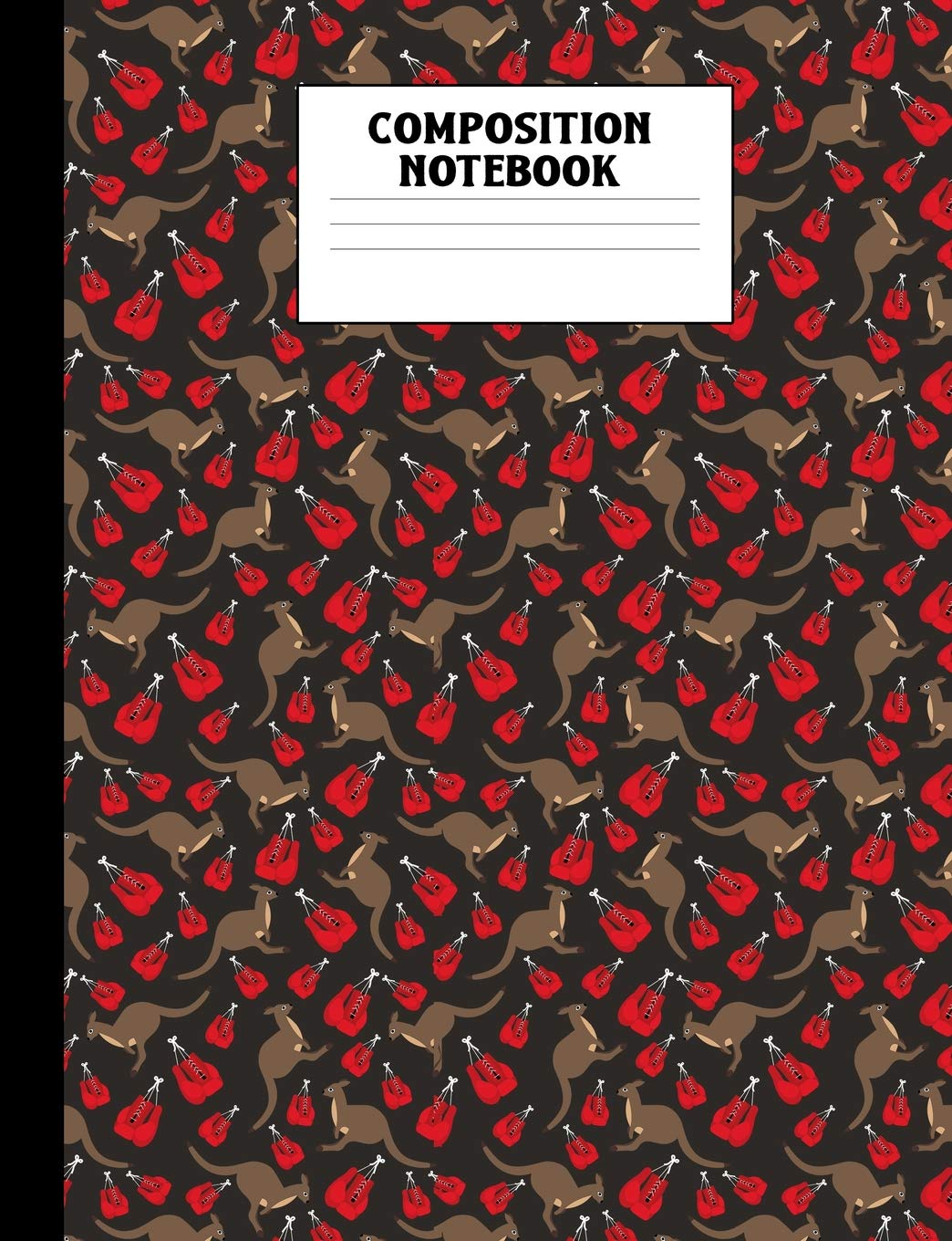 Composition Notebook: Boxing Kangaroo College Ruled Book