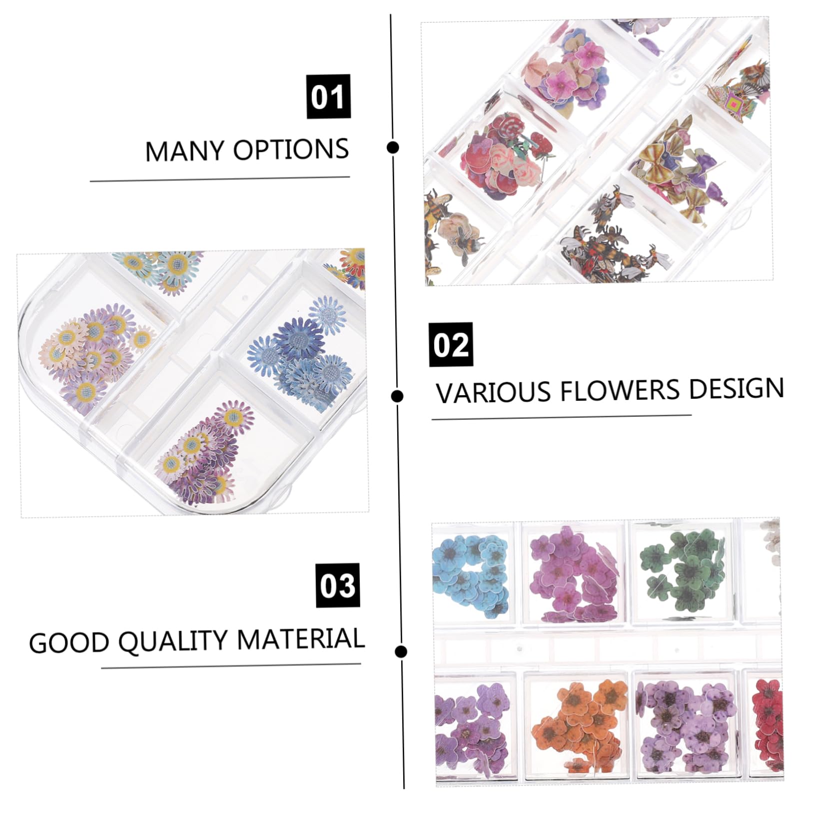 VALICLUD 2 Set Fogli Di Unghie Adesivi Per Unghie Numero Adesivo Decalcomanie Per Unghie Arte Delle Unghie Decalcomania Di Nail Art Forniture Per Unghie Colorato Polpa Di Legno 4 Scatole*2