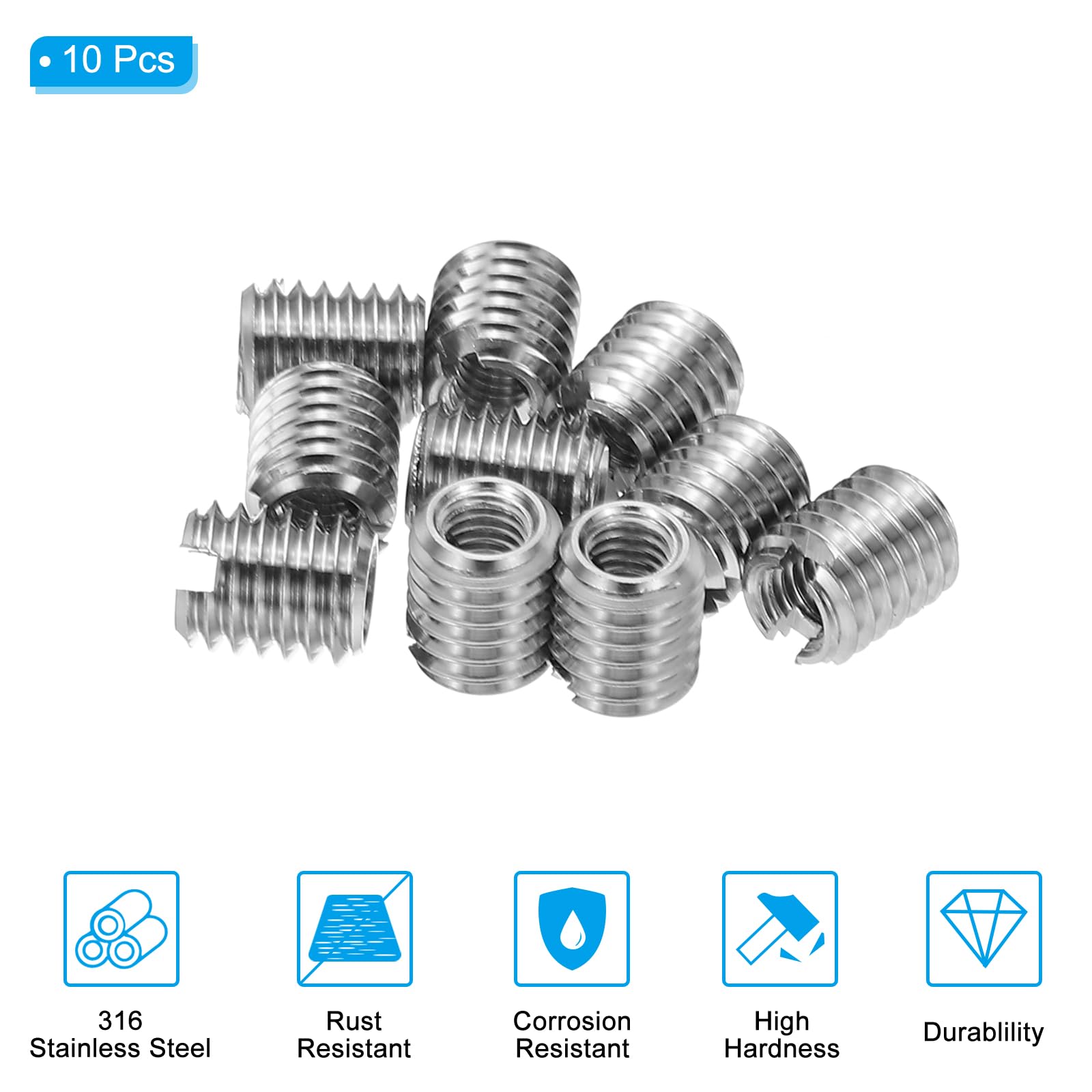 PATIKIL 316 Stainless Steel Thread Adapters Sleeve Reducing Nut - Image 3