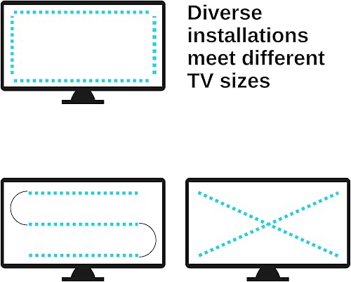 Miniatura 7 de RS - Retroiluminación LED para TV, tira de luces LED USB, tira de retroiluminación LED para TV de 32 a 70 pulgadas, micrófono no integrado, luz LED