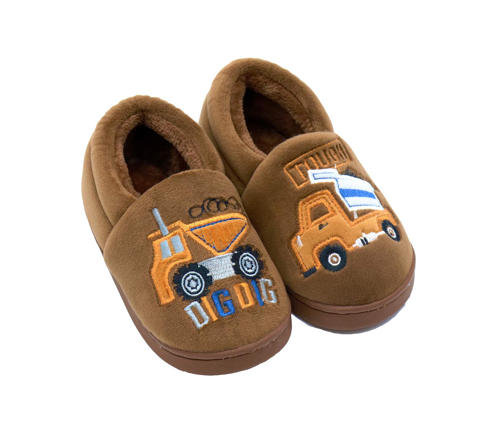 Toddler Boys Girls House Slippers,Kids Warm Cute Home Winter Anti-Slip Fur Lined Winter Indoor Shoes