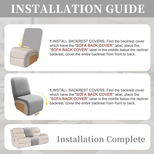 Miniatura 225 de Fundas 100% impermeables para sofá reclinable seccional, fundas para sofá reclinable en forma de L, funda para sofá seccional de esquina en forma de