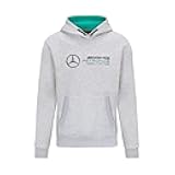 Mercedes Benz AMG Petronas F1 Unisex Logo Hooded Sweatshirt -Black/Gray