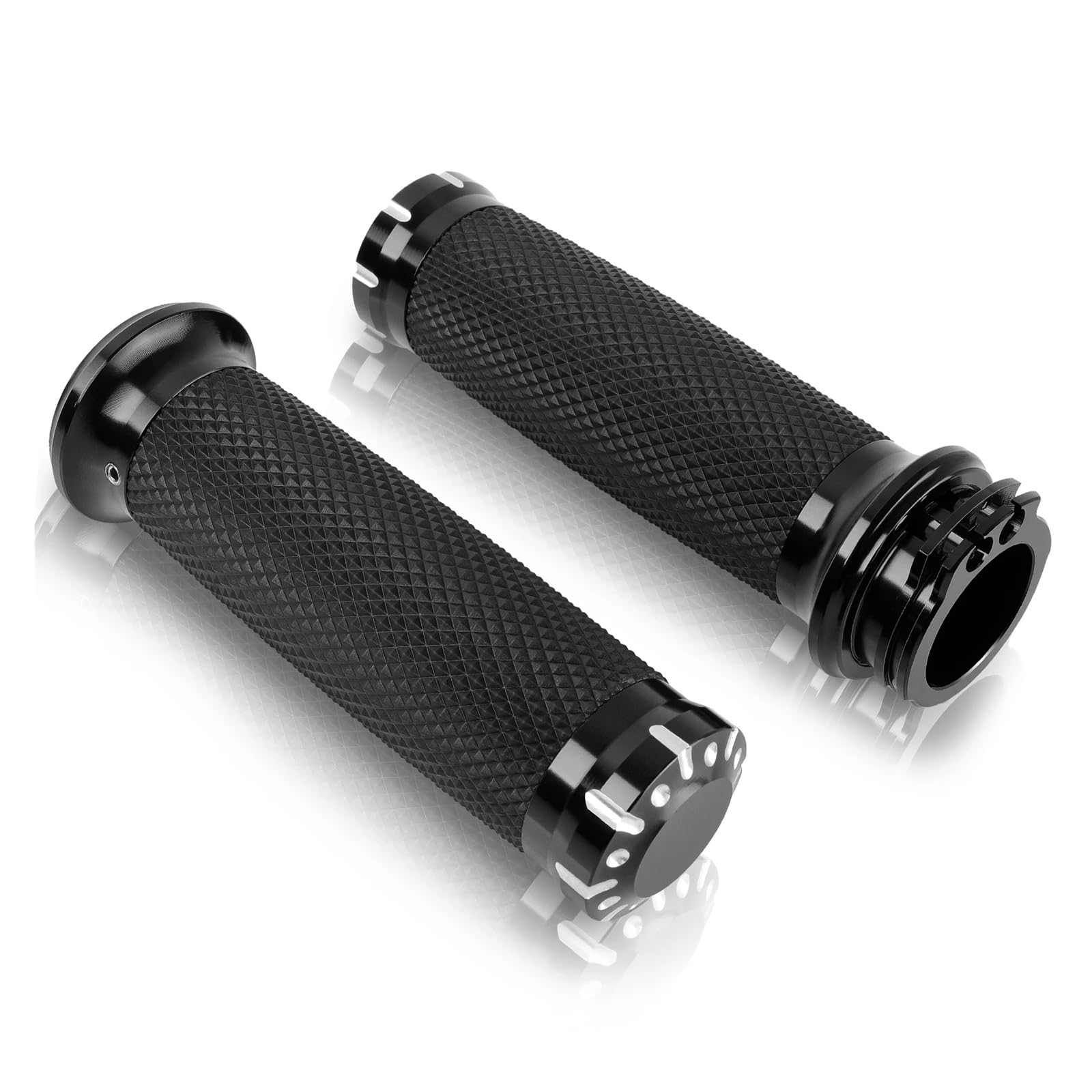 1-calowe chwyty kierownicy do kierownic 25 mm uniwersalne dopasowanie do Touring Dyna Softail Sportster 883 1200(Black)