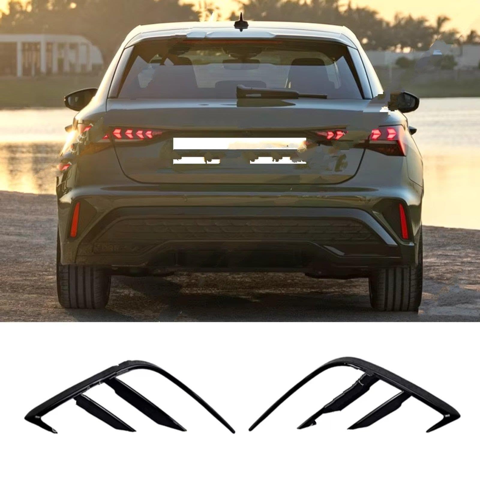 Divisor Difusor Alerón Trasero para A3 S3 RS3 8Y FL Sline Sportback 2025