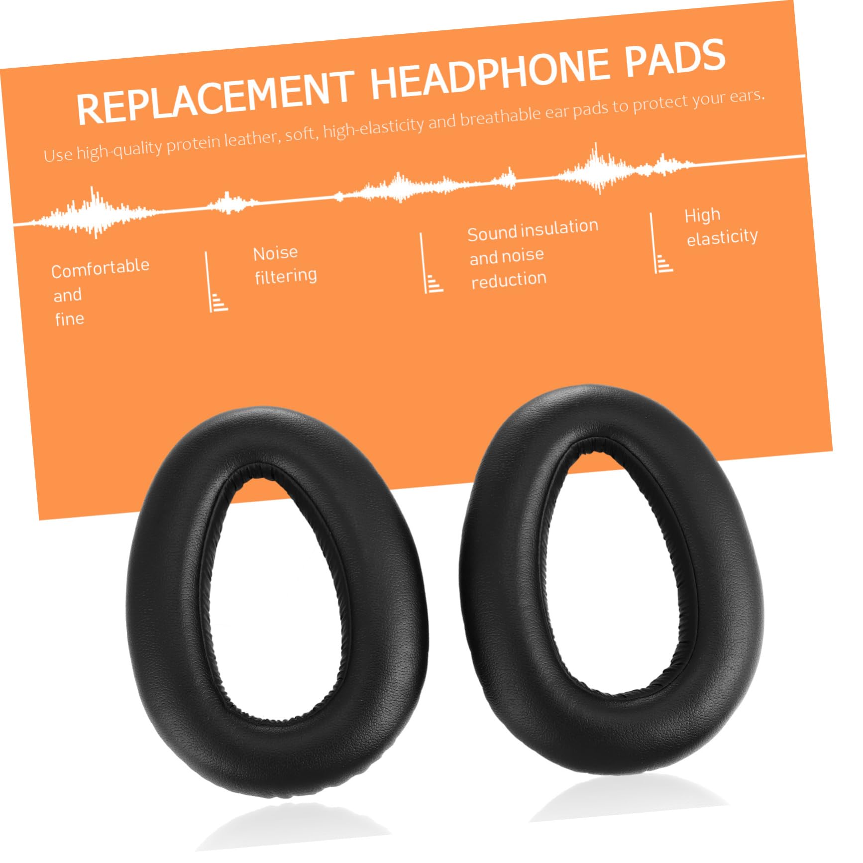 Mikikit 3pares Almohadillas De Repuesto para Auriculares y Material Aislante De Ruido Fácil Instalación Compatibles con Auriculares De Sonido Estéreo