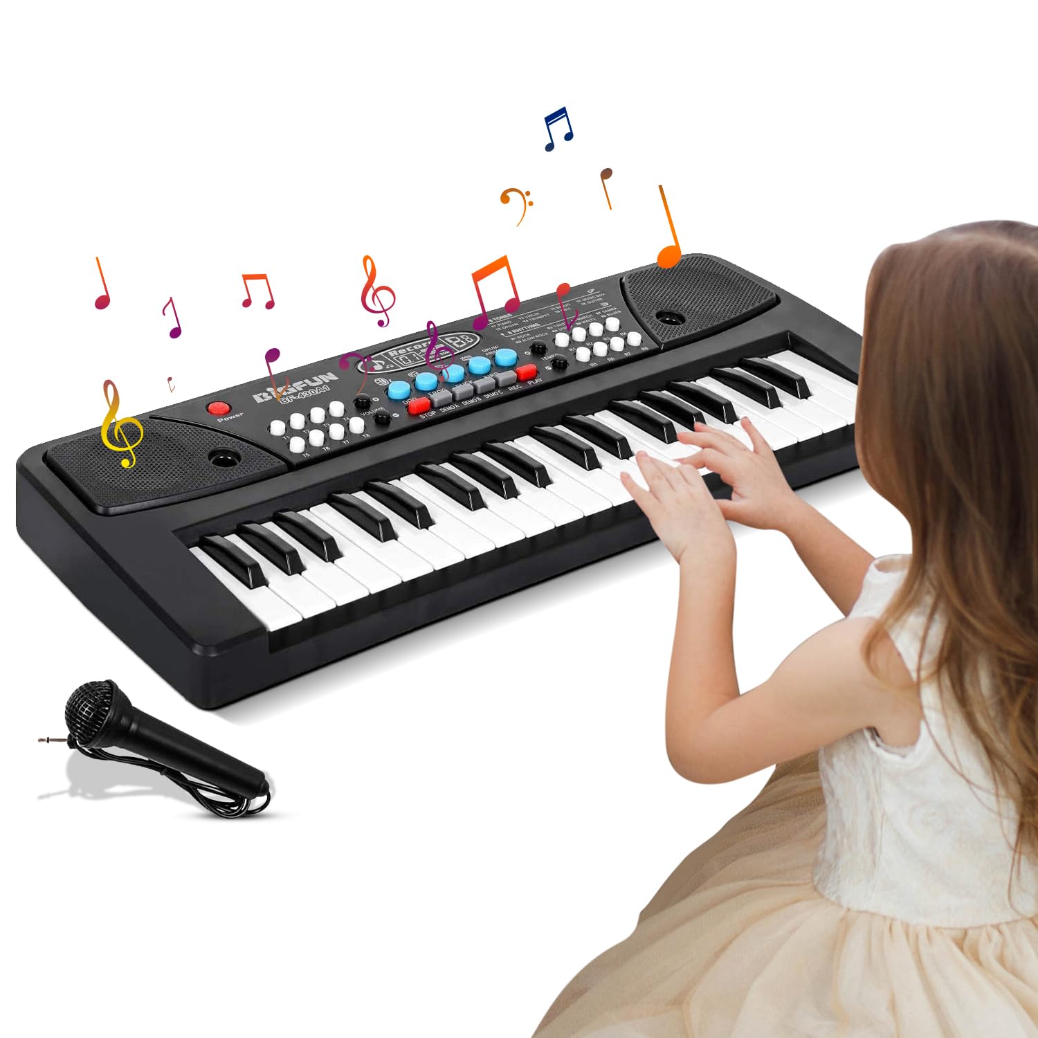 NHR Kids Keyboard Piano |37 Keys Piano for Kids Electronic Piano with Microphone |Educational Musical Toys for 3 4 5 6 Year Old Boys Girls|Gifts Age 3-5-(Black) (B0CL4XCVN9) Amazon Price History, Amazon Price Tracker