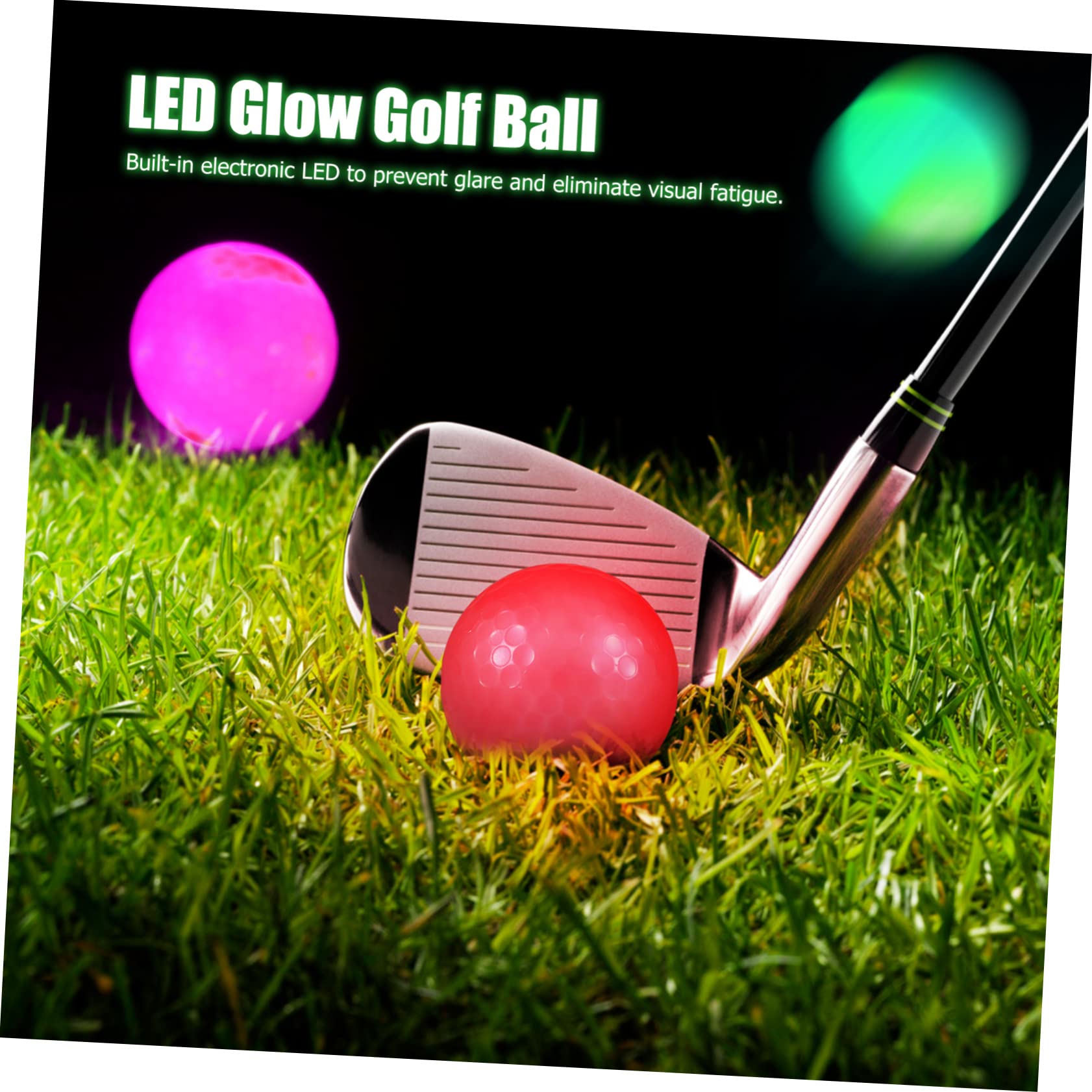 Sosoport 8piezas Bolas De Golf Led Brillantes Pack De Unidades para Jugar y Entrenar La Noche para Golfistas y Diversión El Campo