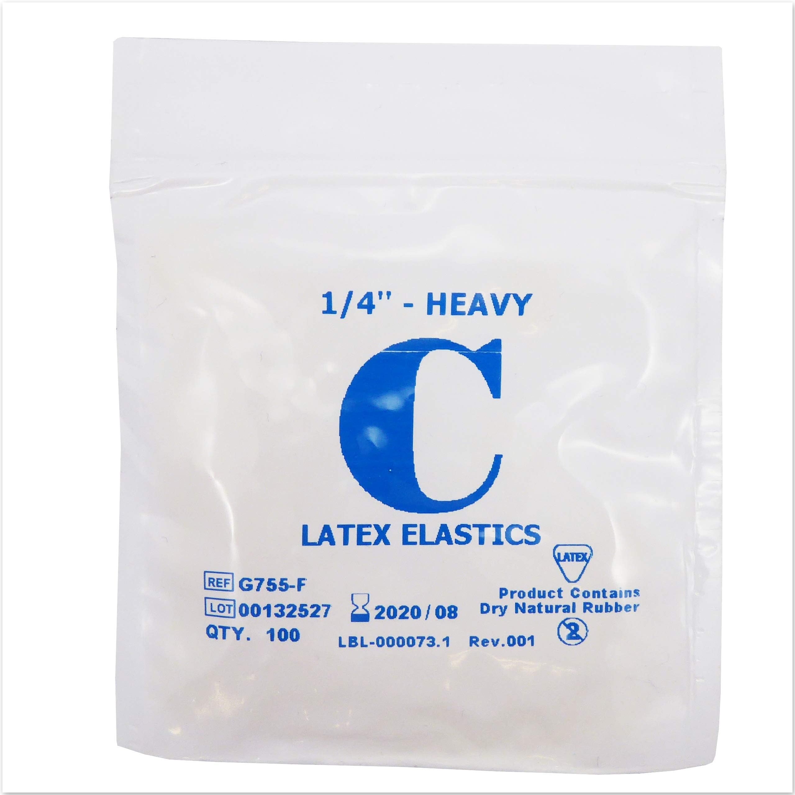 Orthodontic Elastics Bands, Latex, 1.0 (blue|grey|white)