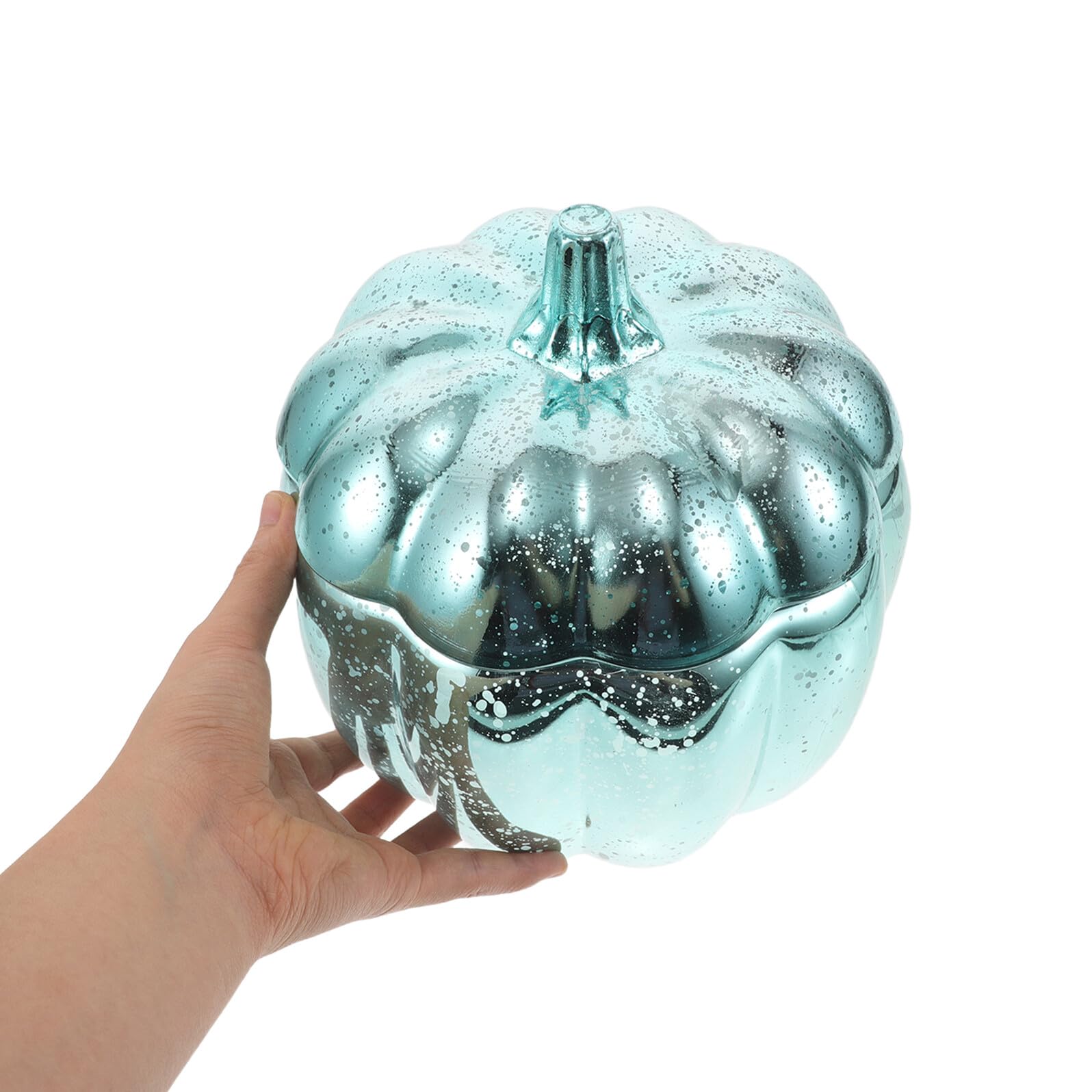 Herbstlicher Kürbis Glasbehälter mit Deckel Luftdichtes Snackgefäß aus Robustem Glas Dekorative Süßigkeiten und Gewürzaufbewahrung für Halloween und Erntedankfest
