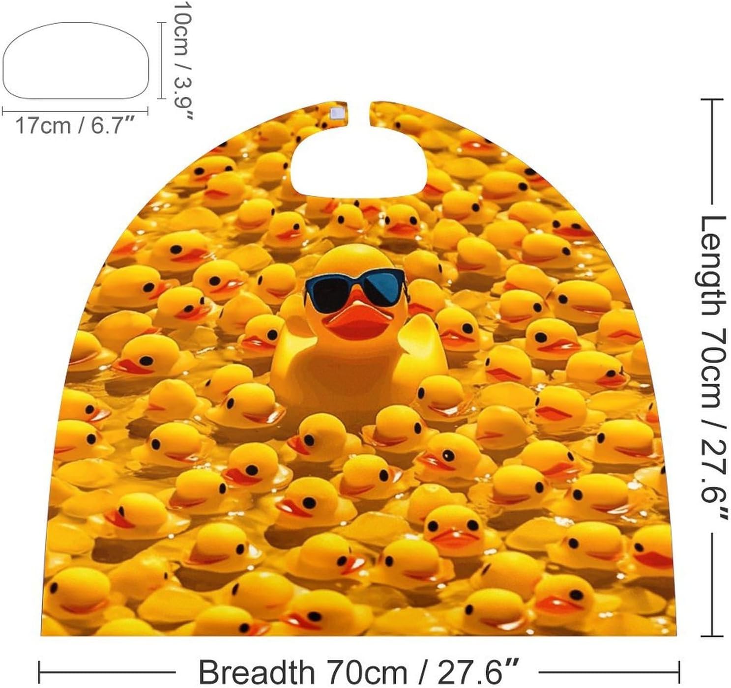 Rubber Duck Halloween Cloak Reversible Renaissance Cape Medieval Costume for Cosplay Themed Party Dress Up