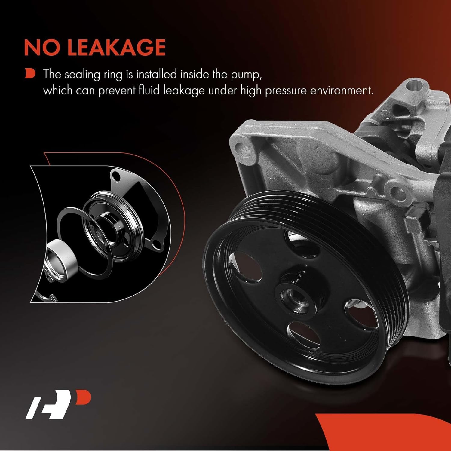 A-Premium Power Steering Pump, with Pulley & Reservoir, Compatible with Mercedes-Benz C300 2014, C350 2012-2014, V6 3.5L, Replace # 0064666401, A0064666301