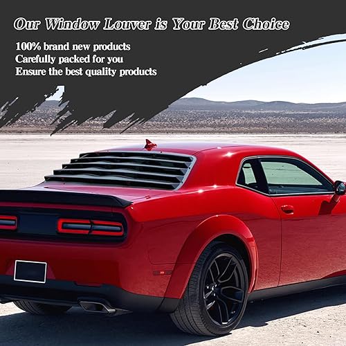 Miniatura 7 de Rejillas de ventana trasera para Challenger 2008 2009 2010 2011 2012 2013 2014 2015 2016 2017 2018 2019 2020 2021 2022 2023 2022 2020 2023 2022 2020