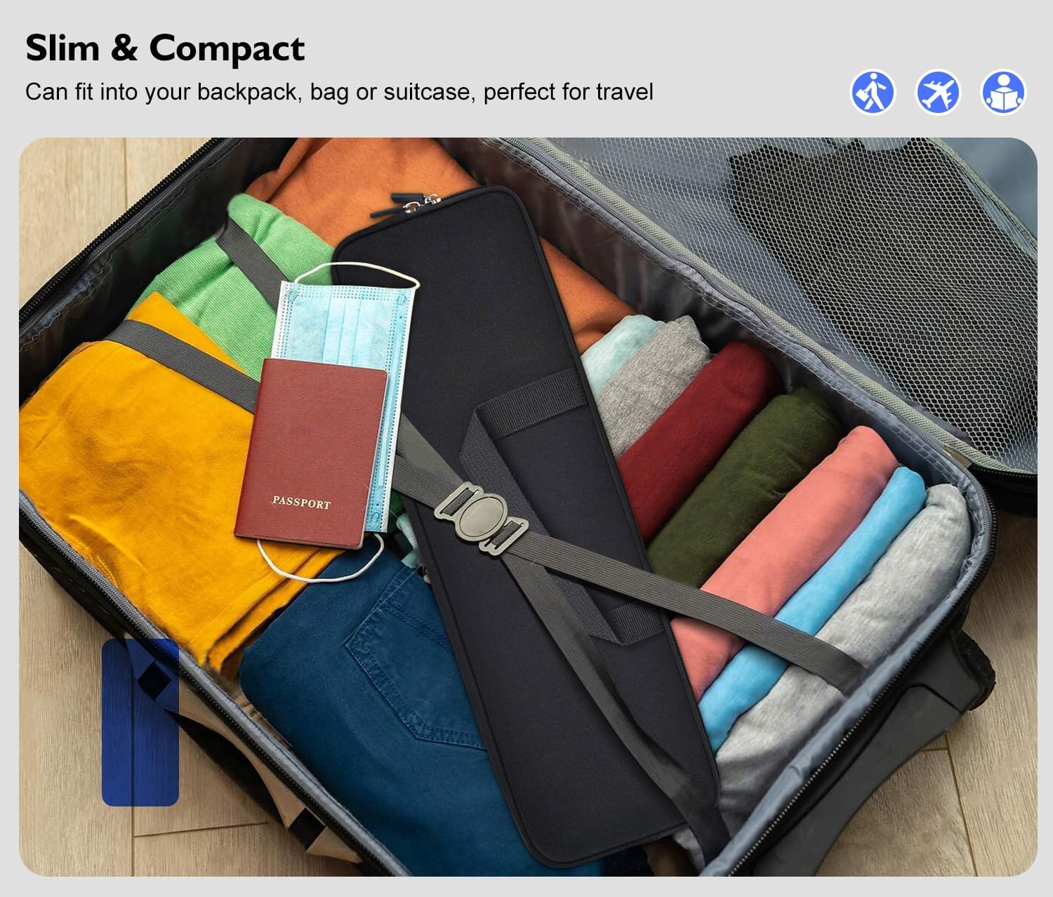 Keyboard Sleeve Case for Logitech MX Keys S/MX Keys Advanced Wireless Keyboard, for Logitech Travel Shockproof Protective Neoprene Bag, Black (Not for MX Keys Mechanical Models) - Image 6