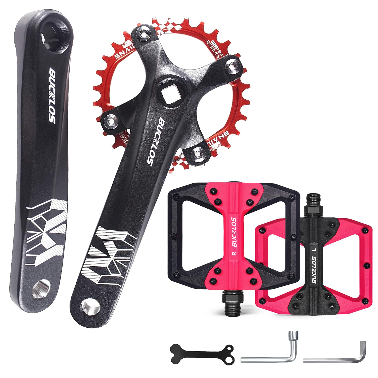 Buy BUCKLOS MTB ain Bike Single Speed Square Taper Crankset 170mm