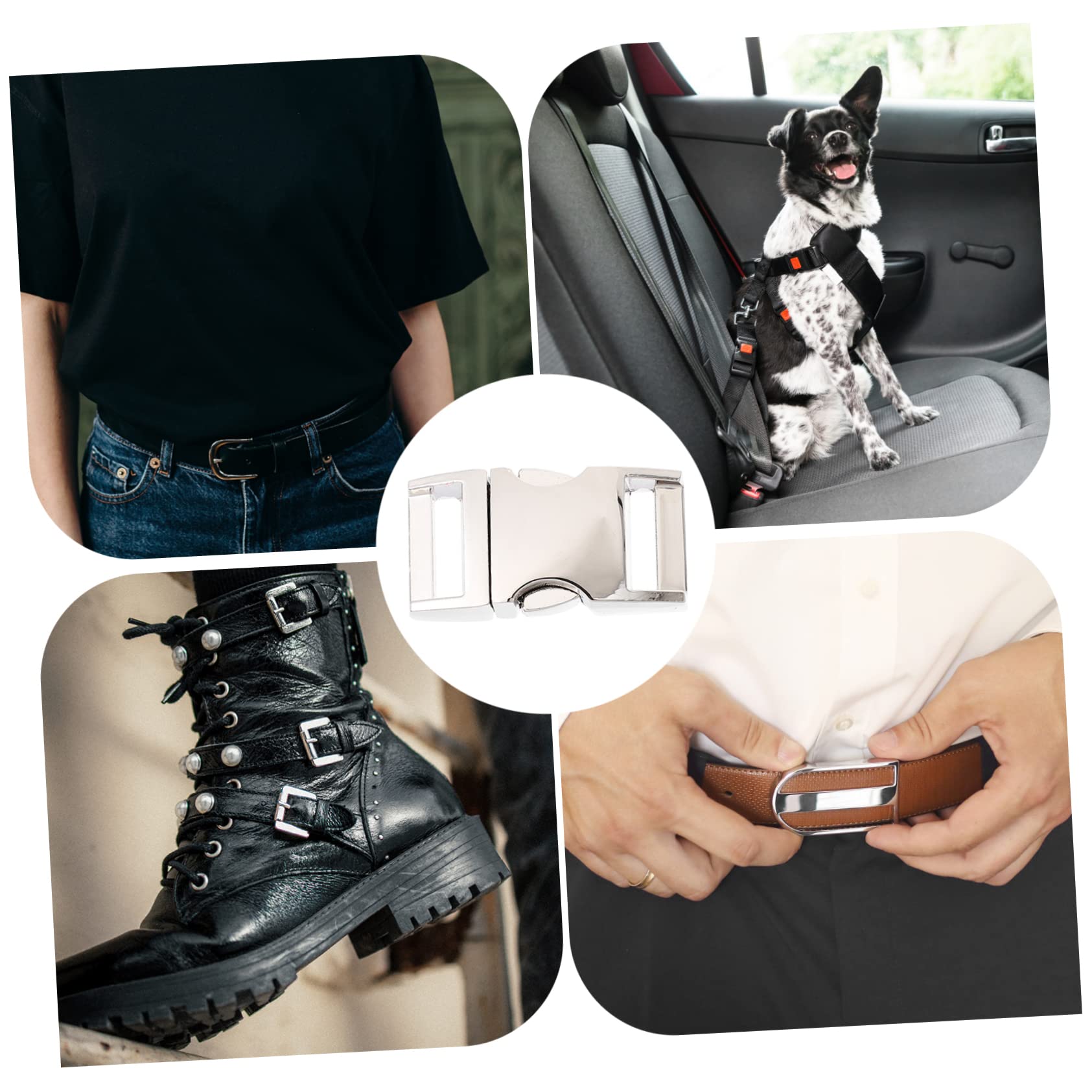 HEMOTON 15 Stk Metallschnalle Tasche Individuelle Gürtelschnallen Silberne Accessoires Haustierrucksack Gepäckzubehör Für Koffer Gurtschnallen Zinklegierung Kleidung Sicherheitsschnalle