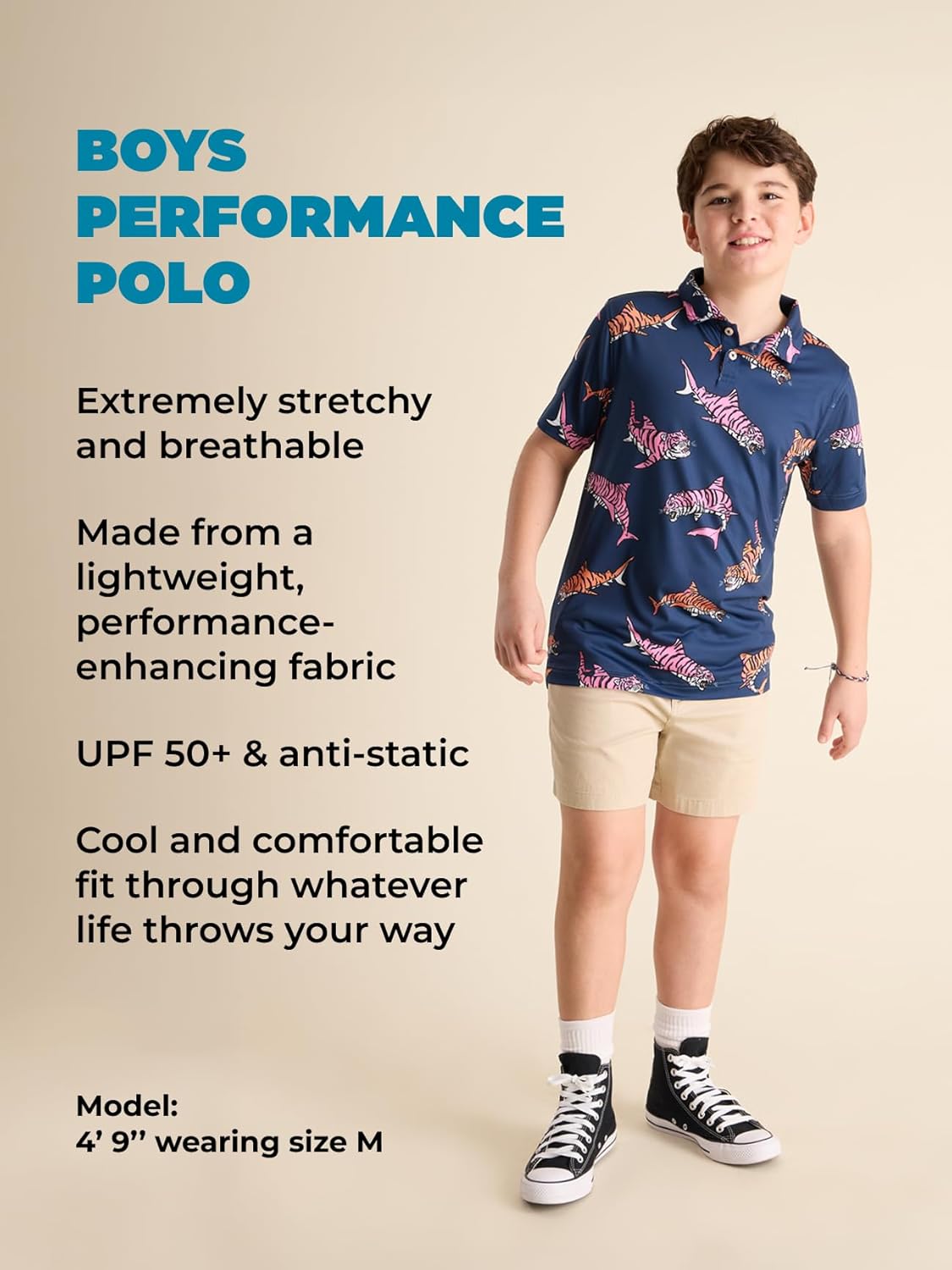 Chubbies Performance Boys Polo Shirt - UPF 50+ Moisture Wicking Fabric, Short Sleeve Collared Polo Shirts for Boys