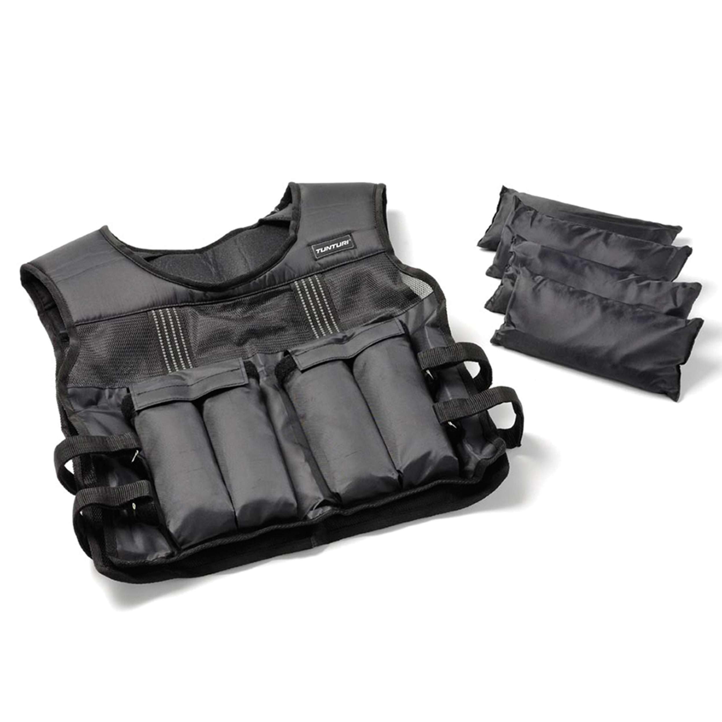 Tunturi 14TUSCL246 Giubbotto Zavorrato - Giubbotto Con Pesi - Nero - 10 Kg, Unisex – Adulto, Black, 10 kg