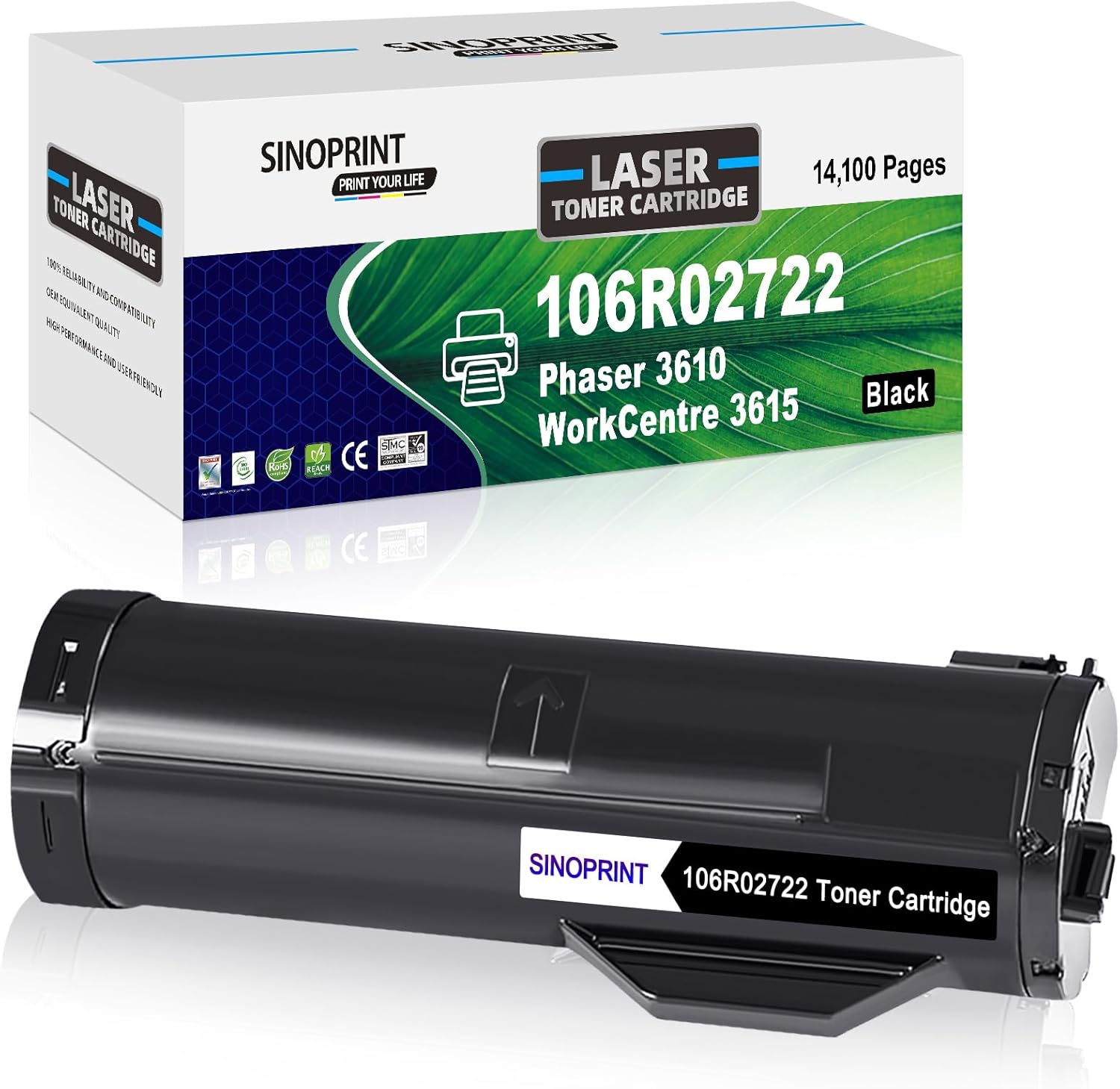 SINOPRINT Toner Cartridge for Xerox 106R02722 Replacement for Phaser 3610 3610N