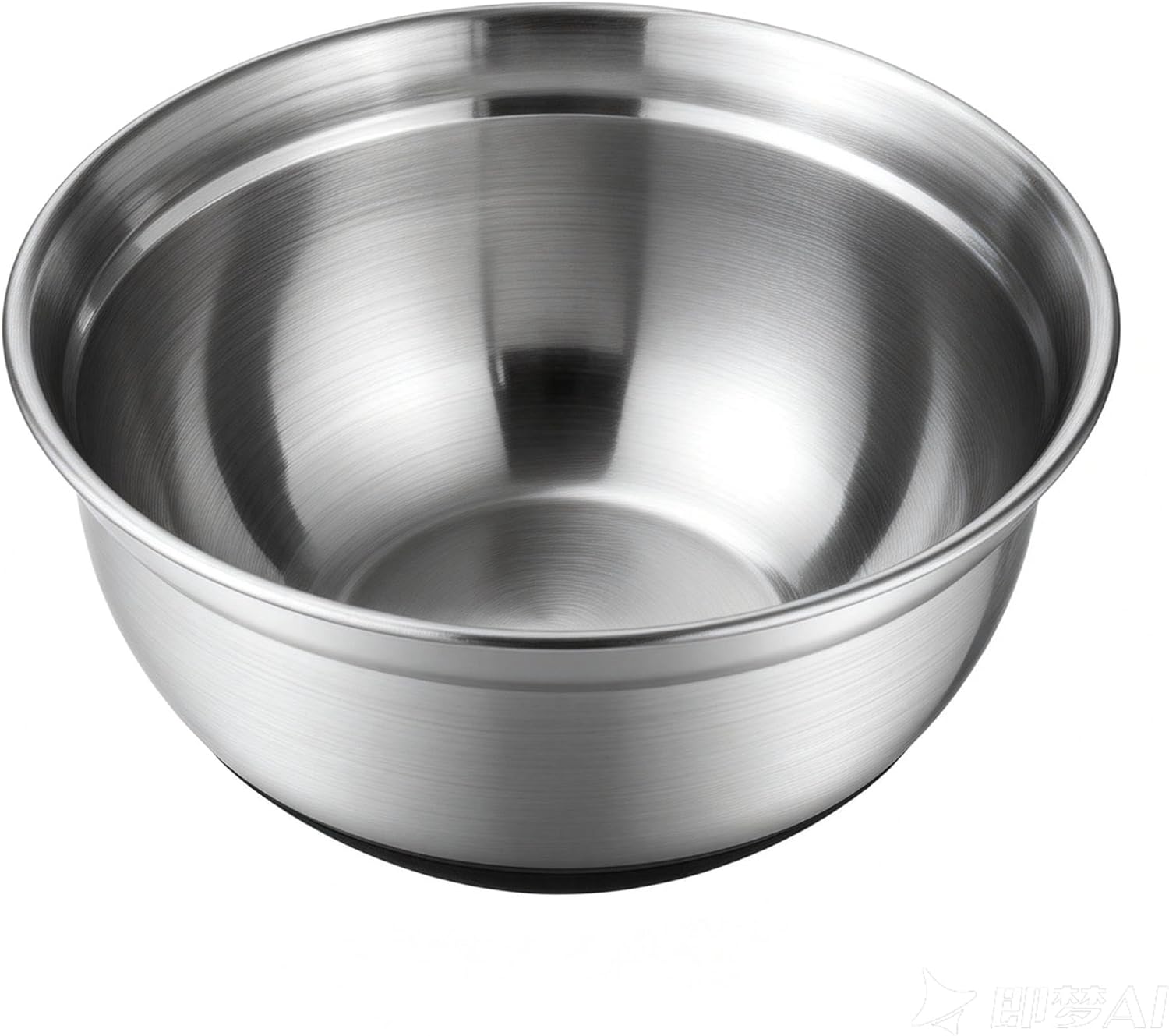 Stainless Steel Metal Mixing Bowls Set of 3 - Non Slip Black Base, Nesting Design Mixing Bowl with Pour Spout for Baking & Salad, Dishwasher-Safe