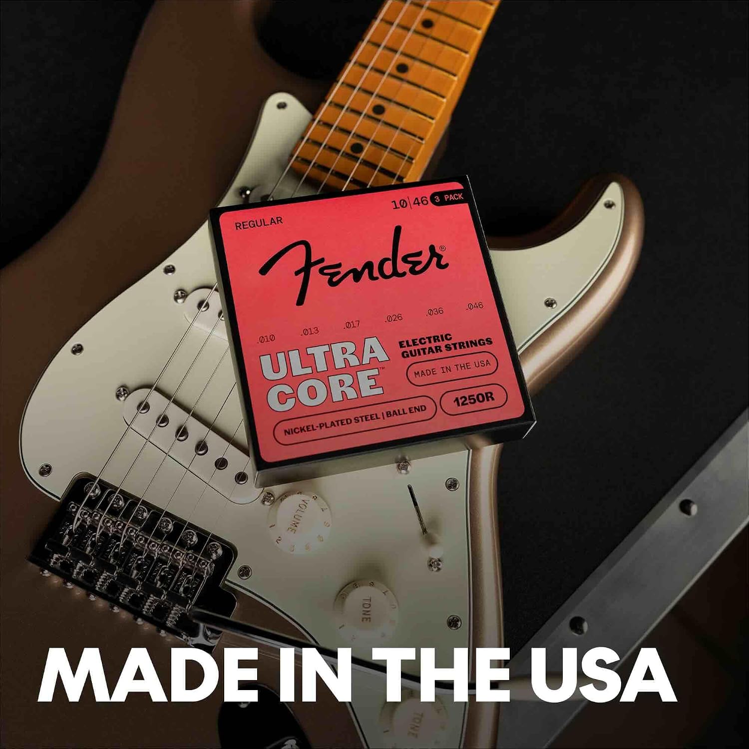 1250 Ultracore Guitar Strings, Nickel Plated Steel, Ball End, 1250R Gauges .010-.046, (6) image 2