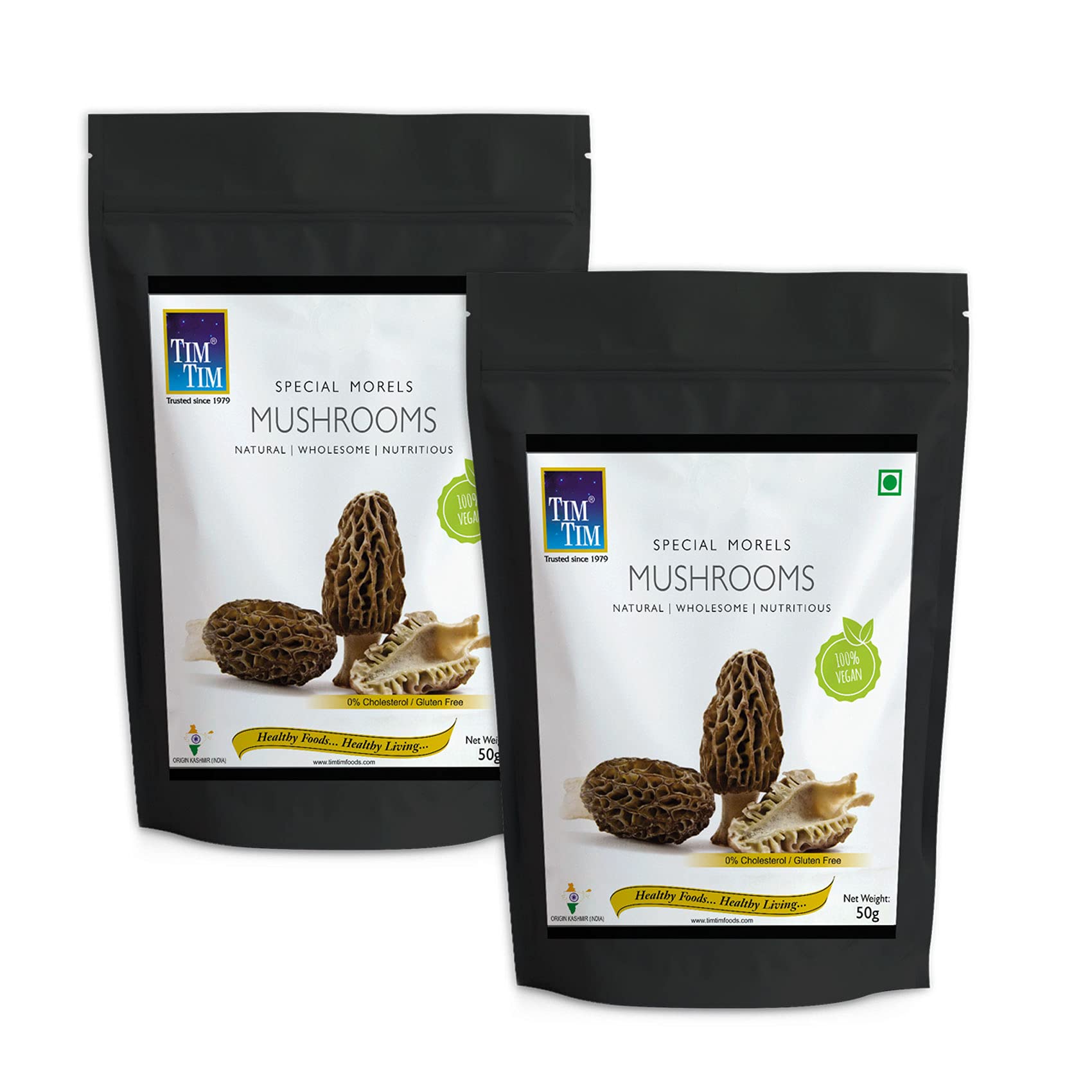 Tim Tim Organic Special Morel Mushrooms (Without Tails) 100g (Pack of 2 Each 50g) (B09C5K5M12) Amazon Price History, Amazon Price Tracker