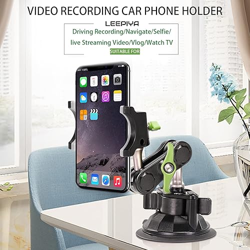 Miniatura 7 de leepiya Soporte universal para teléfono de automóvil, grabación de video, brazo mágico con succión para coche, soporte para parabrisas y ventana,