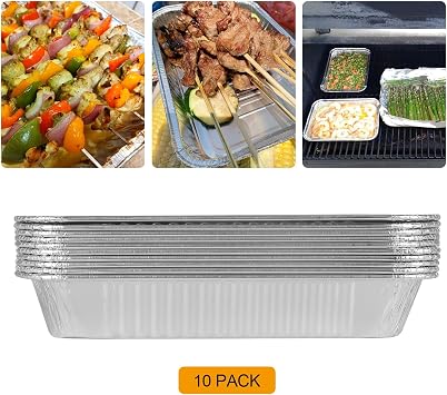 LS'BABQ 80580 Grease Catch Pan for Weber Q200 Q300 Q220 Q240 Q2000 Q2200 Q320 Q3200 Series Gas Grill, Drip Pan Holder with 10-Pack 6415 Aluminum Foil Liners, BBQ Replacement Parts for Weber 41877