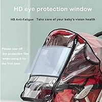 Vista 6 de Funda de lluvia para cochecito, universal, para cochecito, paraguas, cubierta de lluvia, accesorio para invierno, resistente al viento, impermeable