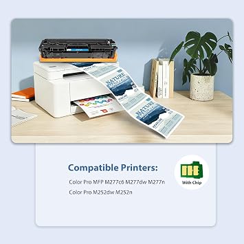 201A Toner Cartridges 4 Pack Compatible for HP Color LaserJet Pro M277dw
