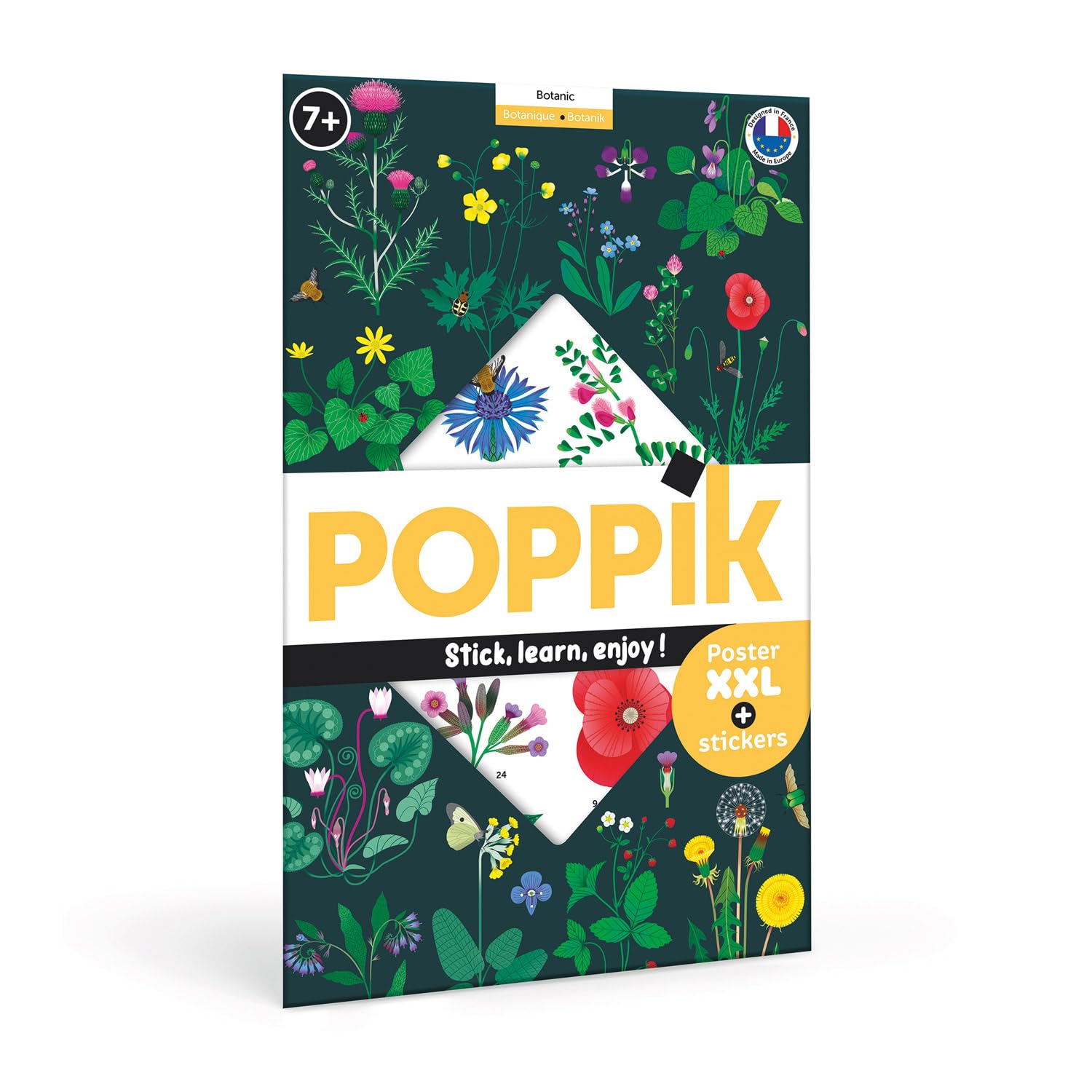 POPPIK Botanik Sticker-Poster – interaktives Lernposter mit Aufklebern
