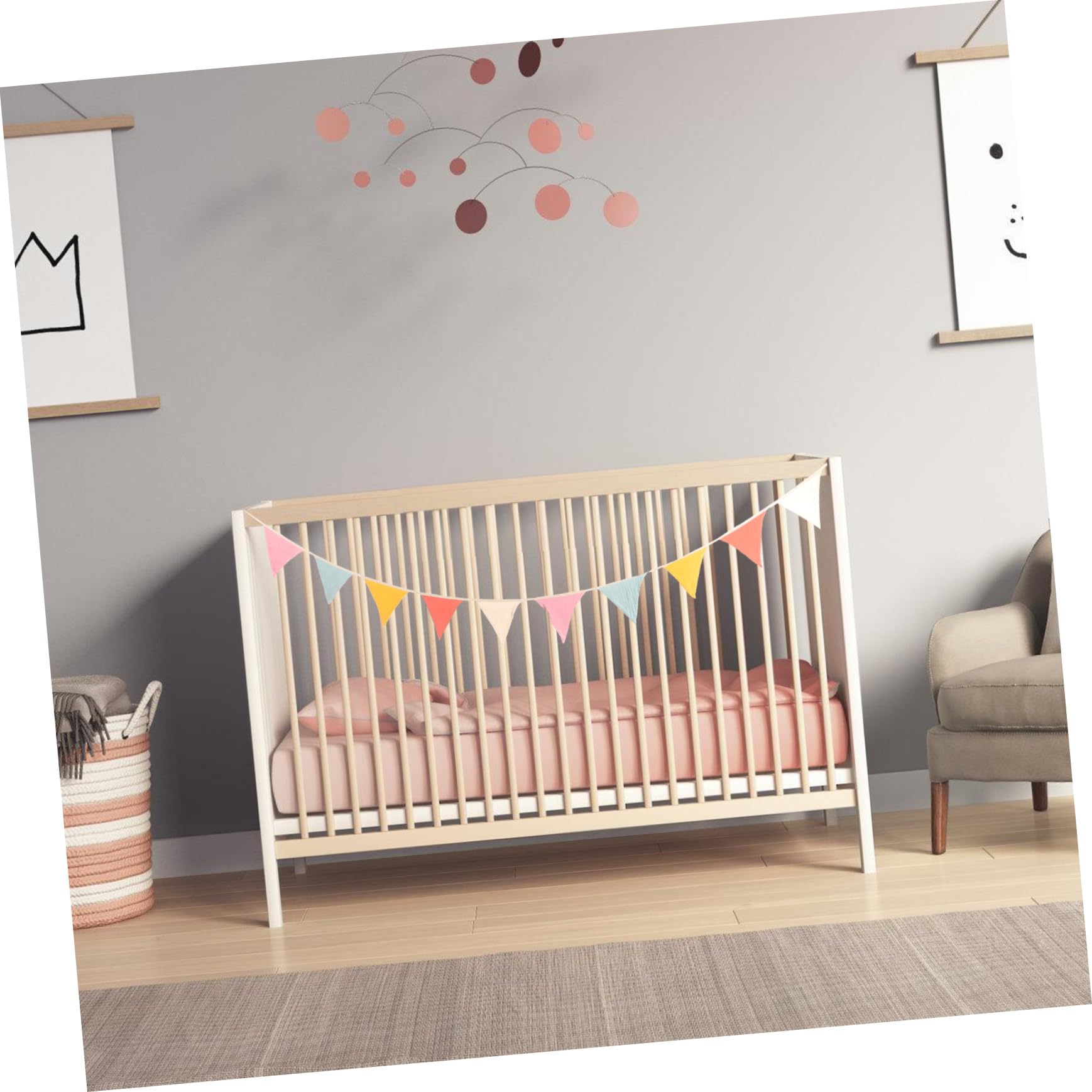 Toyvian 4pezzi Banner Colorato Per Decorazioni Festive Ghirlanda Per Feste Di Compleanno e Camerette Riutilizzabile e Leggero Atmosfera e Vivace
