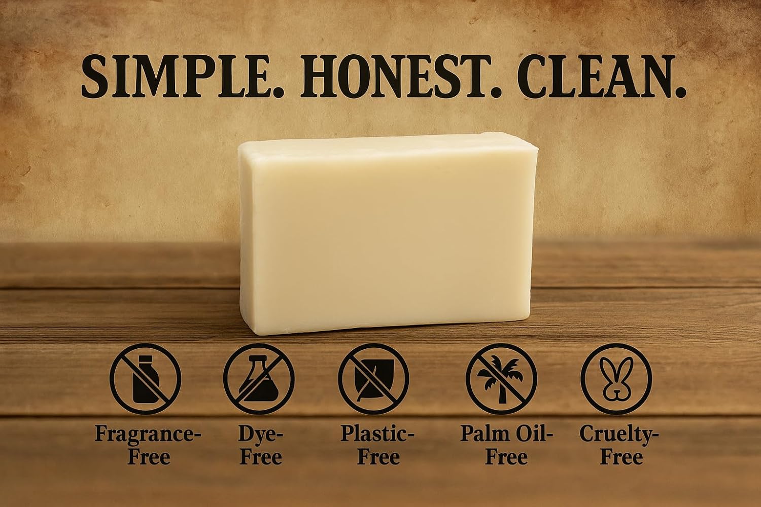 Old Fashioned Lye Soap Organic Natural Handmade Bar for Face and Body - 3 pack