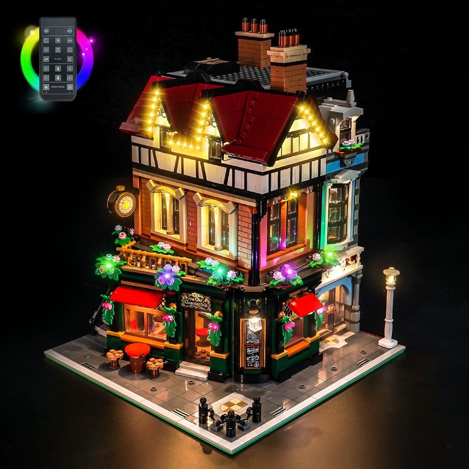 BrickBling LED Light Compatible with Lego Tudor Corner (Lights Only), Creative Lighting Compatible with Lego 10350- Light up Your Modular (Classic Version Light)