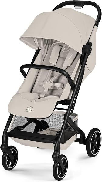 CYBEX Gold Silla de Paseo BEEZY con Reclinado Horizontal Ergonómico, Desde el Nacimiento Hasta los 4 Años Aprox (Máx. 22 kg), Plegable y Compacta, Sistema de Arnés con Una Mano, Dune Grey - 1