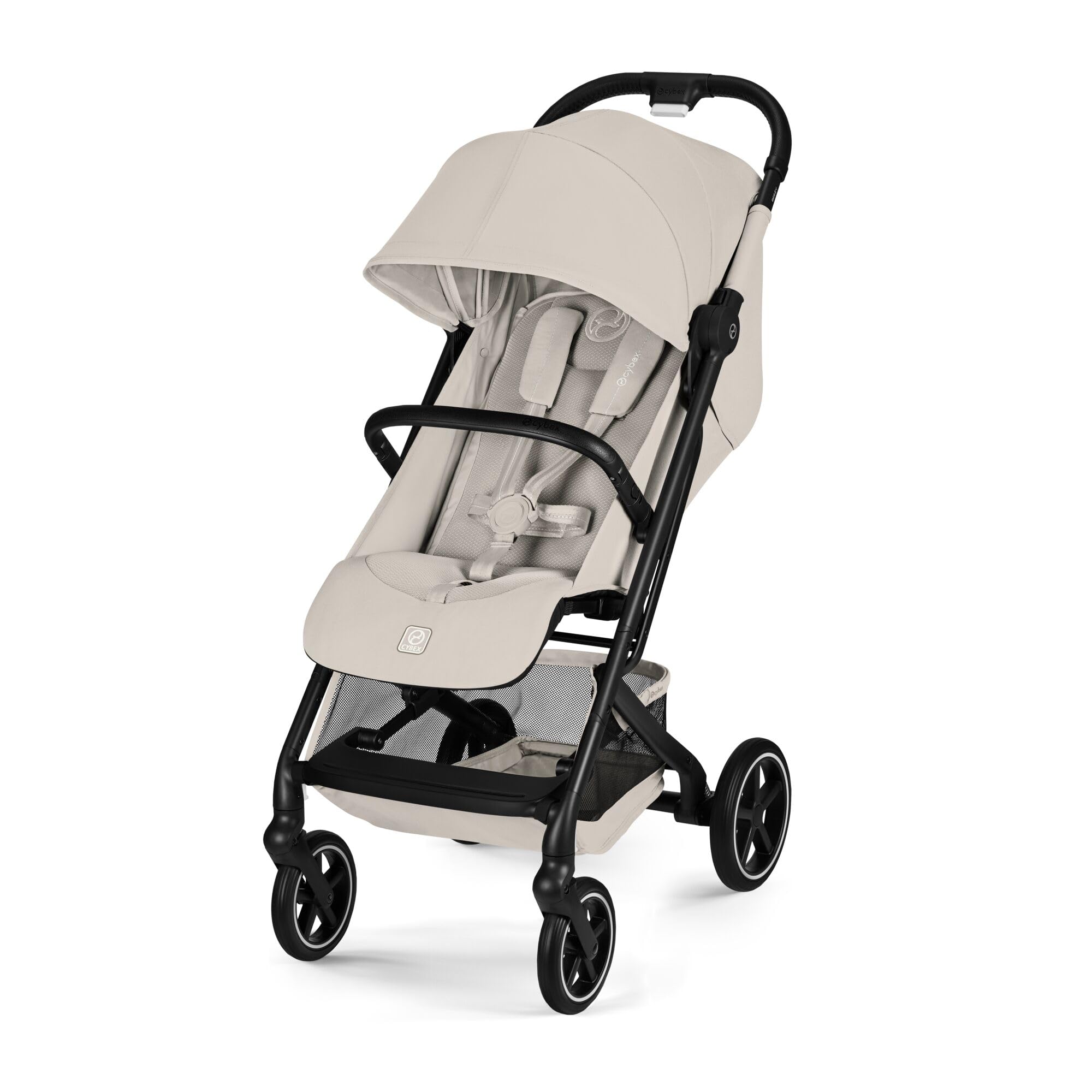 CYBEX Gold Kinderwagen BEEZY mit Ergonomischer Liegeposition, Ab Geburt bis ca. 4 Jahre (max. 22 kg), Kompakt faltbar, Einhand-Gurtsystem, Dune Grey