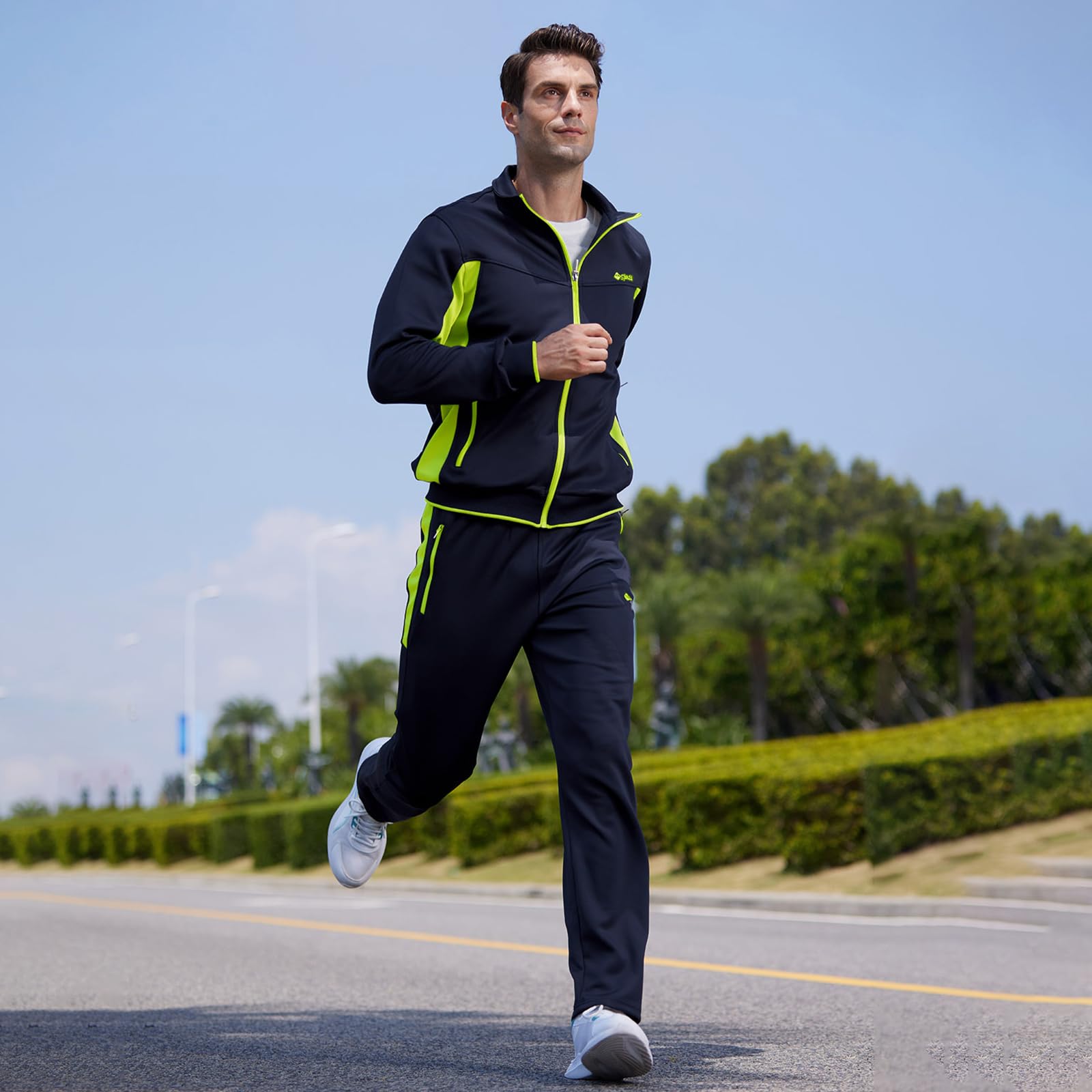 Rdruko Jogginganzug Herren Set Trainingsanzug Sportanzug Langarm Freizeitanzug Männer Tracksuit für Fußball Gym
