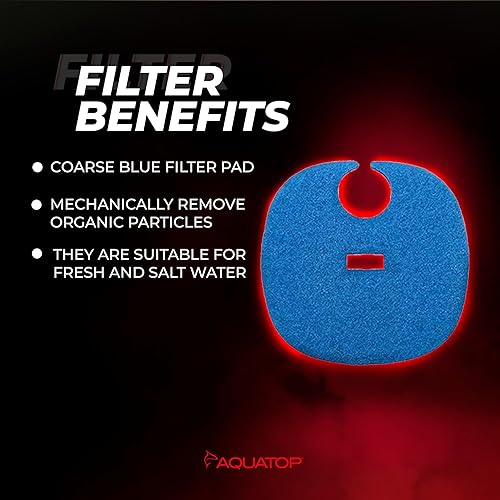 Miniatura 3 de Aquatop Almohadilla de filtro azul grueso de repuesto, se adapta a filtros de recipiente UV Forza FZ13, repuestos de filtro de acuario, mantiene el