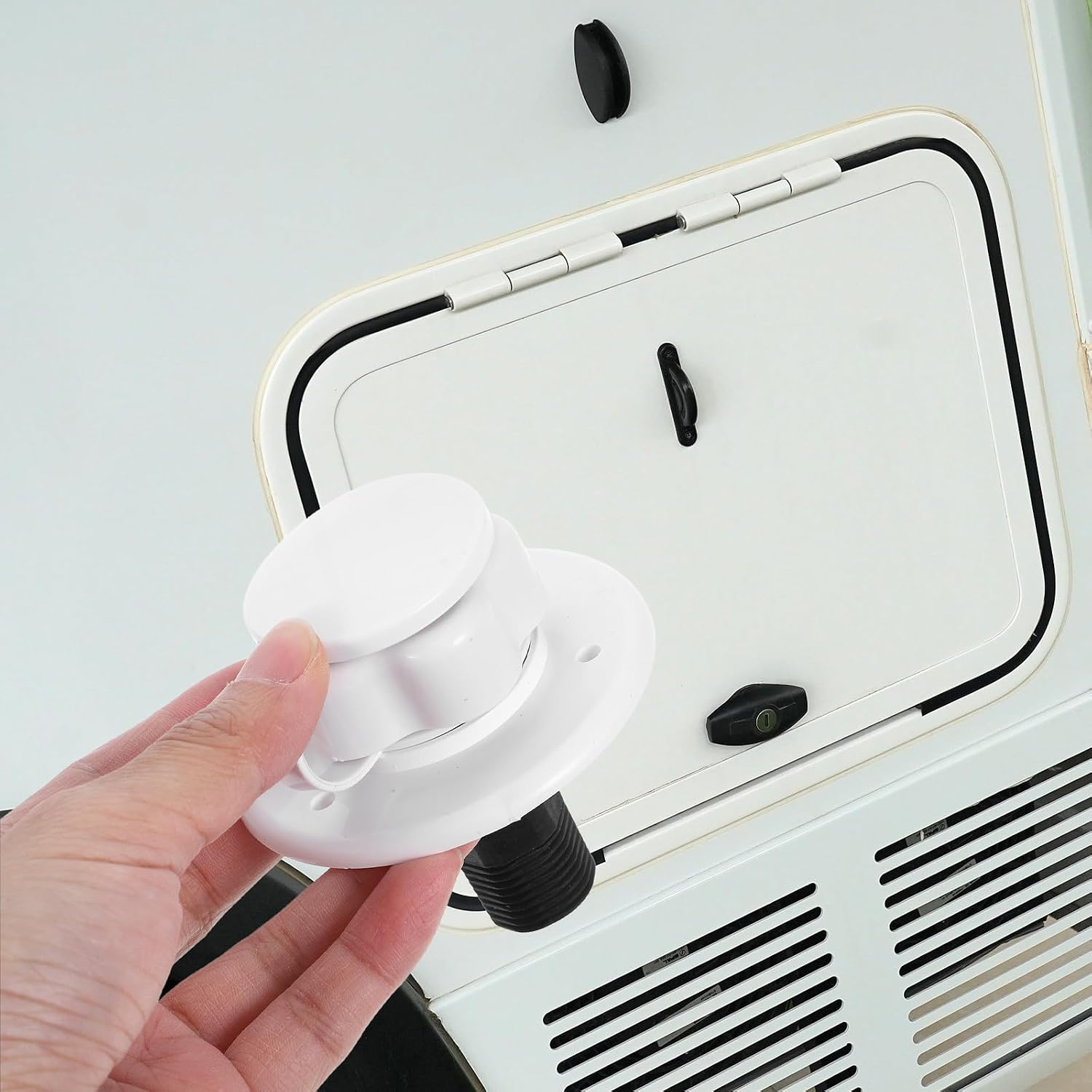 Rv Water Inlet Connection Sleek Design Versatile Compatibility with Check Valve White Plastic Valve Prevents Leakage for Freshwater Fill for Camper and Motorhome