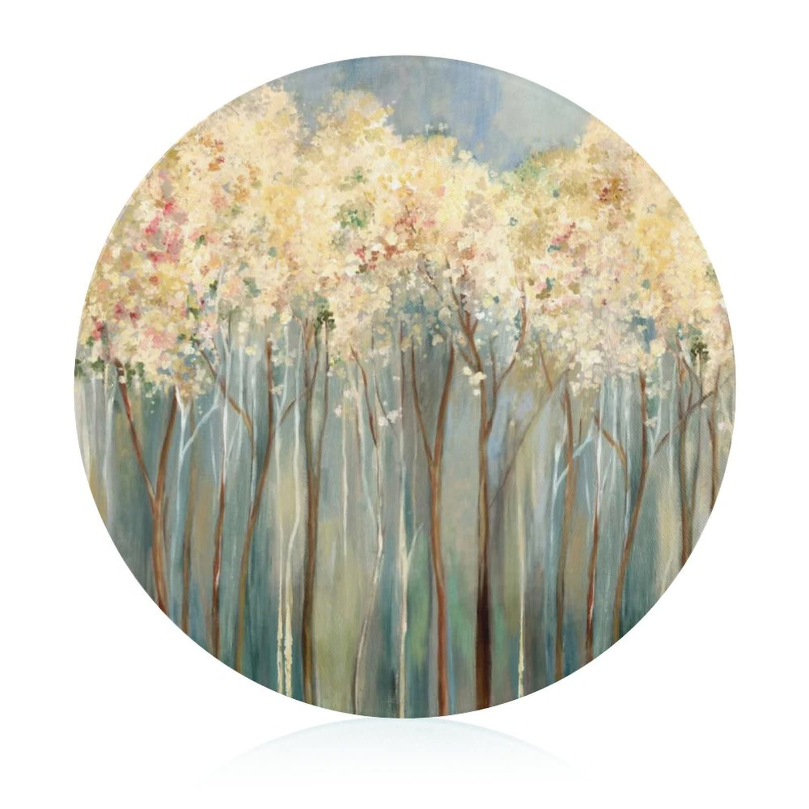 Planche en verre Peinture à l'huile d'Arbre pour embellir vos apéritifs