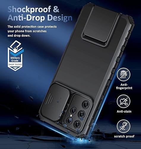 Miniatura 4 de S23 Ultra - Funda compatible con Samsung Galaxy S23 Ultra 5G versión 2023, funda para cámara deslizante, funda de teléfono a prueba de golpes de