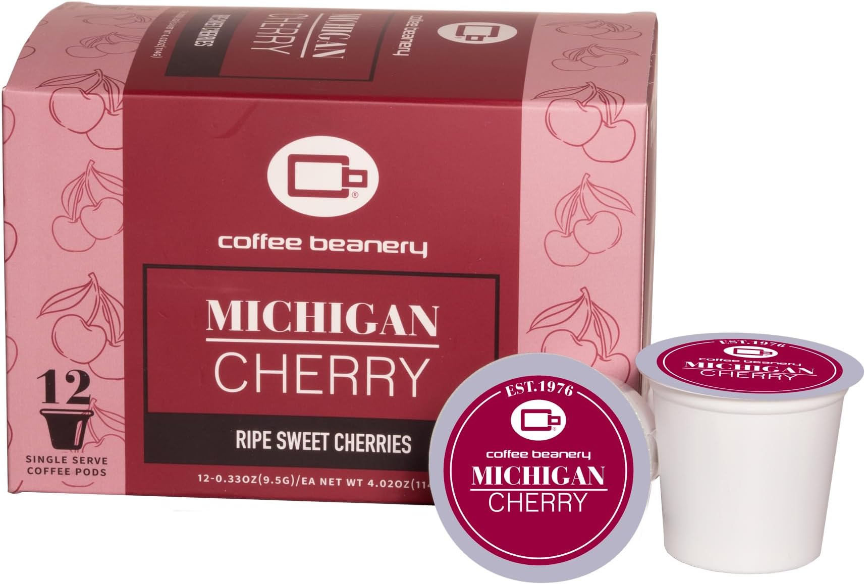 Michigan Cherry Coffee Pods by Coffee Beanery | 12ct Medium Roast Arbica Coffee