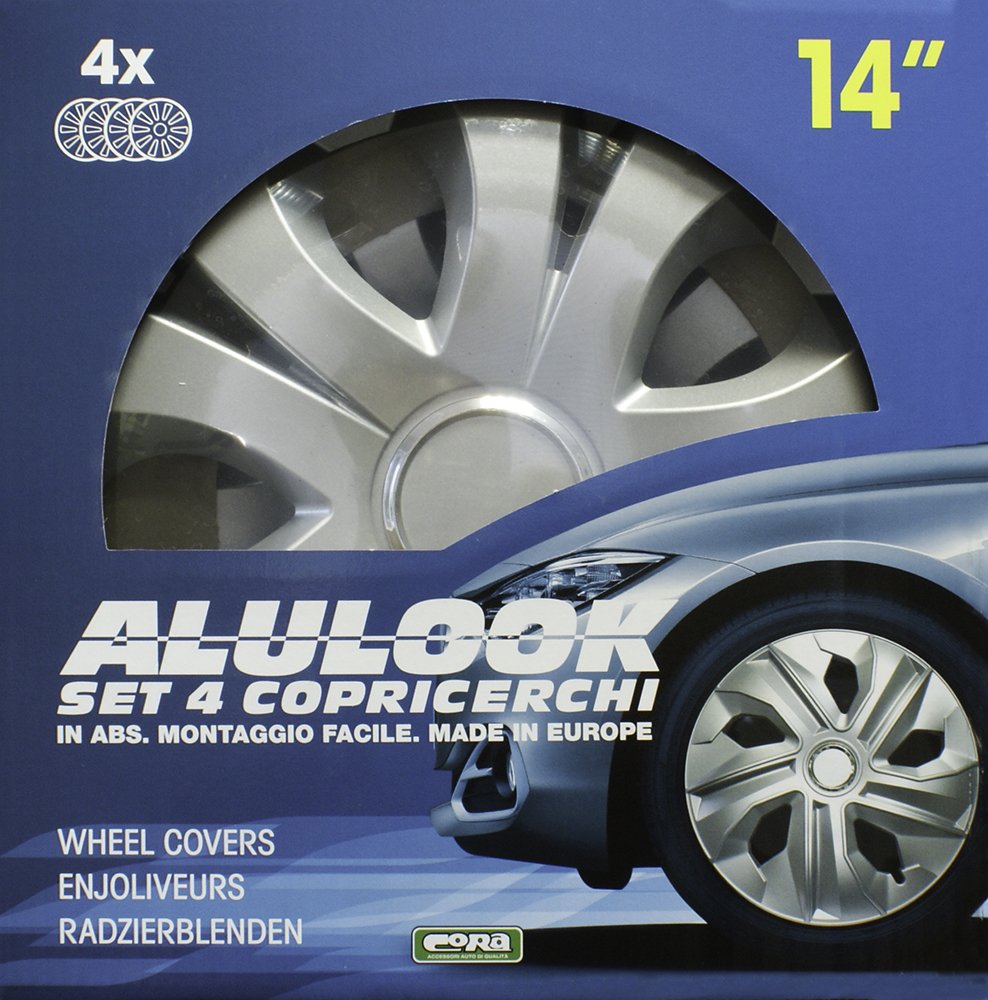 CORA 40144 Box 4 Alulook Top Ring Copricerchi, 14"